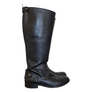 Frye Melissa Old Money Preppy Button Back Zip Riding Leather High Boot sz 8B